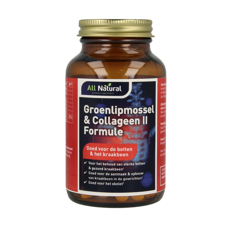 All Natural Groenlipmossel & collageen II formule 60 Tabletten