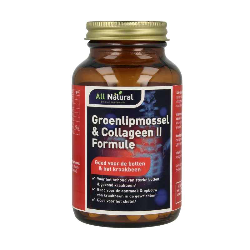 All Natural Groenlipmossel & collageen II formule 60 Tabletten