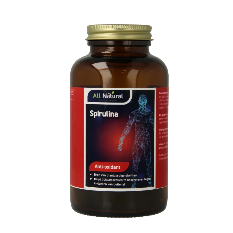 All Natural Spirulina 580mg 200 Tabletten