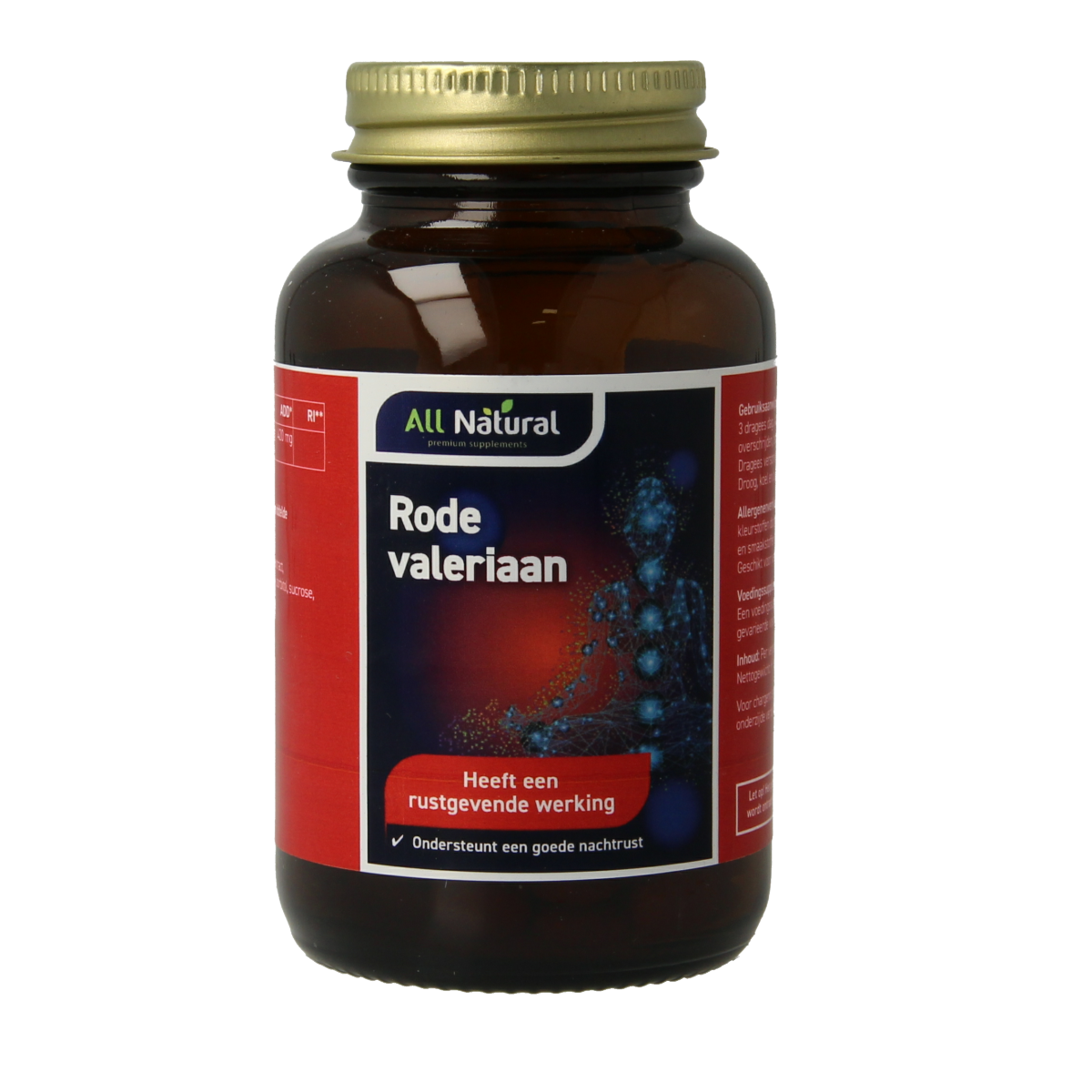 All Natural Rode valeriaan 100.00 Dragees