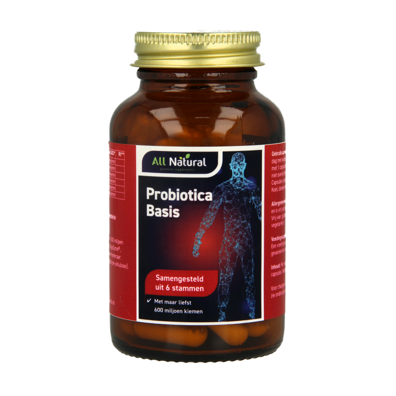 All Natural Probiotica basis 60 Vegetarische capsules