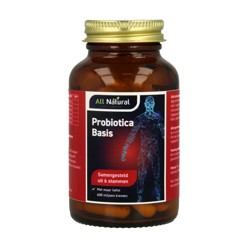 All Natural Probiotica basis 60 Vegetarische capsules