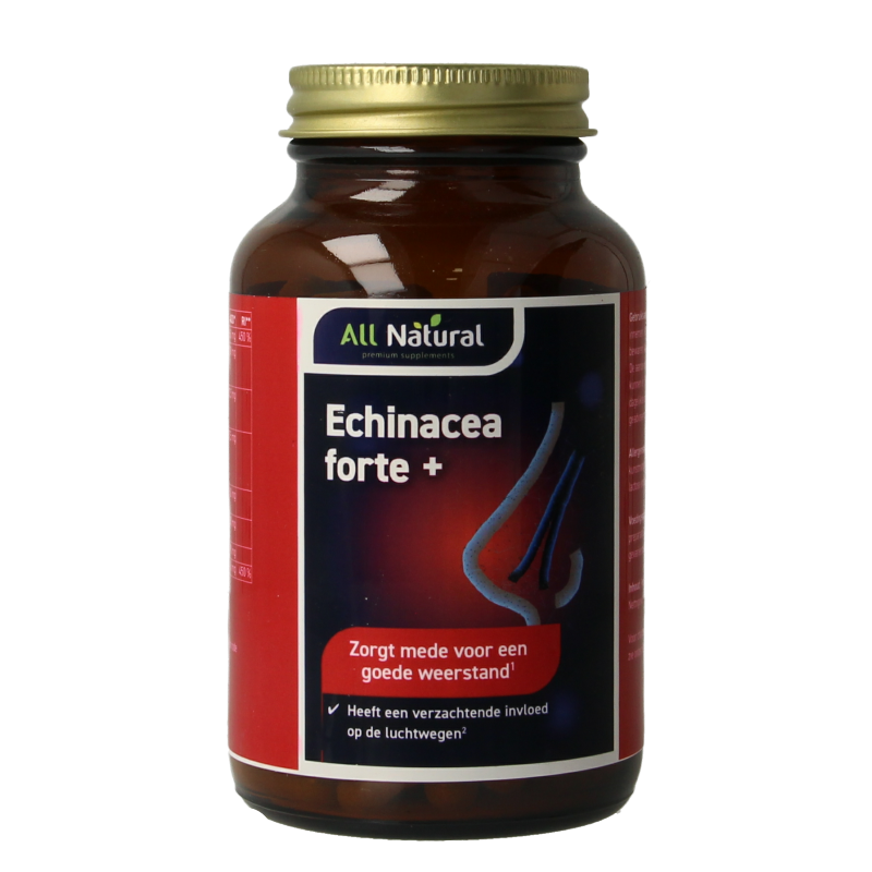 All Natural Echinacea forte plus cats claw 120 Vegetarische capsules