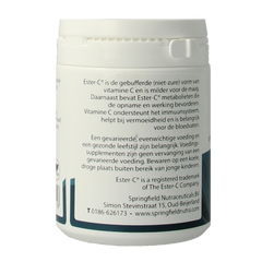 Springfield Ester-C gebufferde vitamine C 180 Vegetarische capsules