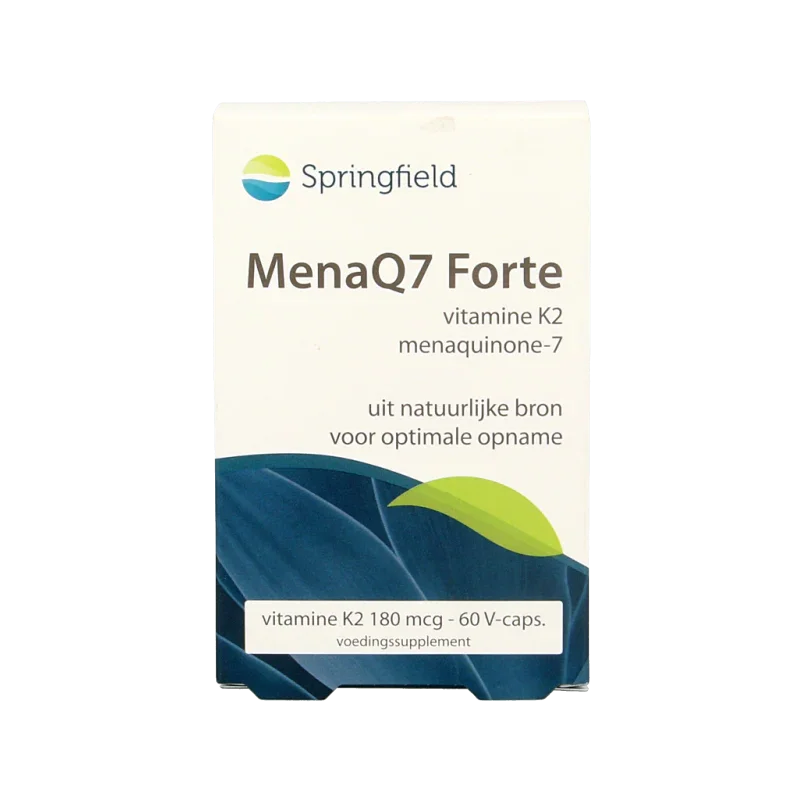 Springfield MenaQ7 Forte vitamine K2 180 mcg 60 Vegetarische capsules