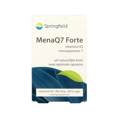 Springfield MenaQ7 Forte vitamine K2 180 mcg 60 Vegetarische capsules