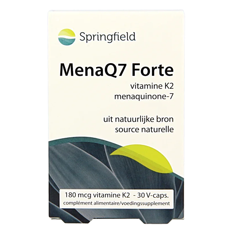 Springfield MenaQ7 Forte vitamine K2 180 mcg 30 Vegetarische capsules