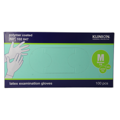 Klinion Onderzoekshandschoen prot latex maat M poedervrij 100 Stuks