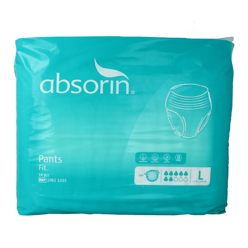 Absorin Comfort pants fit L 14 Stuks