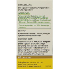 Arkocaps Pompoenpitolie 45.00 Capsules
