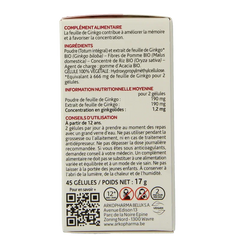 Arkocaps Ginkgo bio 45.00 Capsules