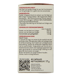 Arkocaps Ginkgo bio 45.00 Capsules