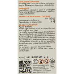 Arkocaps Ginseng bio 45.00 Capsules