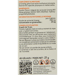 Arkocaps Ginseng bio 45 Capsules