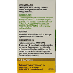 Arkocaps Cranberry & Vitamine C 45.00 Capsules