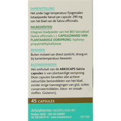 Arkocaps Salvia bio 45.00 Capsules