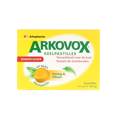 Arkovox Honing citroen keelpastilles 8 Pastilles