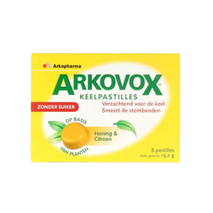 Arkovox Honing citroen keelpastilles 8 Pastilles