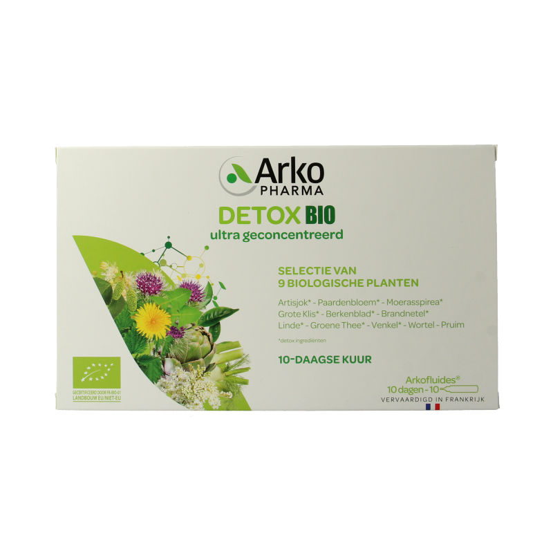 Arkofluids Detox drinkampullen 15ml bio 10.00 Ampullen