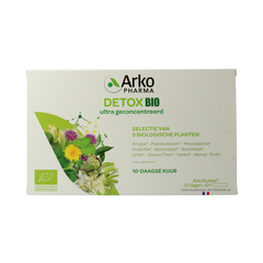 Arkofluids Detox drinkampullen 15ml bio 10 Ampullen