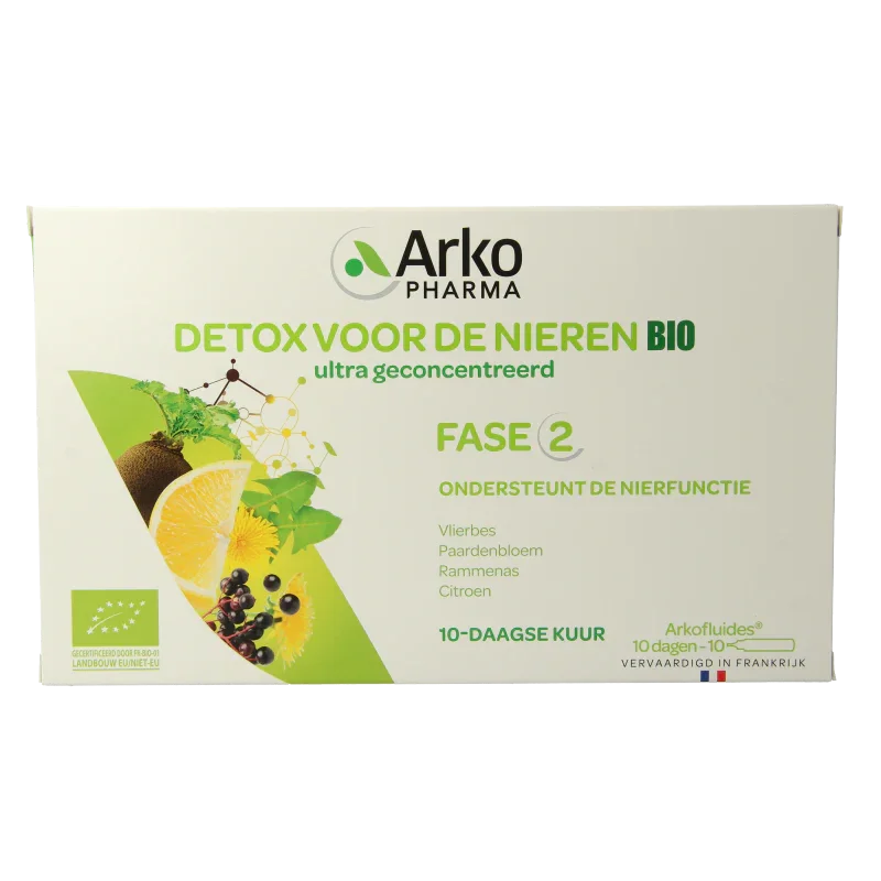 Arkofluids Detox nieren bio 10 Ampullen