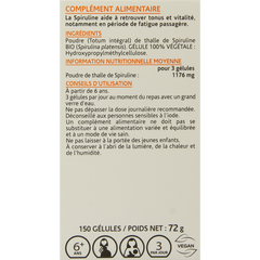 Arkocaps Spiruline bio 150 Capsules