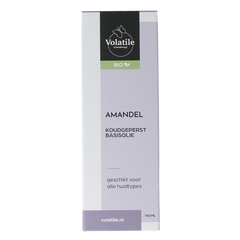 Volatile Amandel koudgeperst basisolie bio glazen fles 100 Milliliter