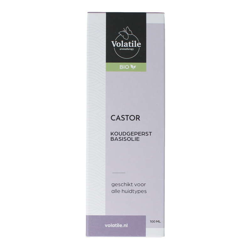 Volatile Castor koudgeperst basisolie bio glazen fles 100 Milliliter