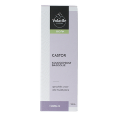 Volatile Castor koudgeperst basisolie bio glazen fles 100 Milliliter