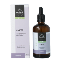 Volatile Castor koudgeperst basisolie bio glazen fles 100 Milliliter
