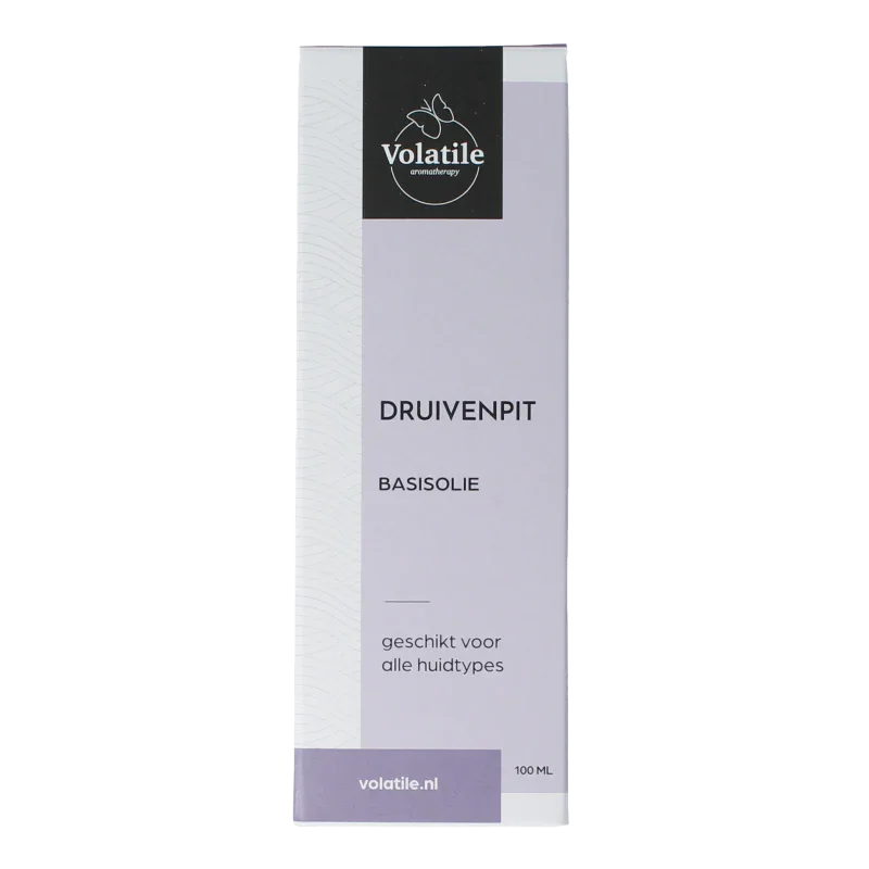 Volatile Druivenpit basisolie glazen fles 100 Milliliter