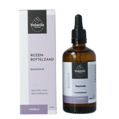 Volatile Rozenbottelzaad basisolie glazen fles 100 Milliliter