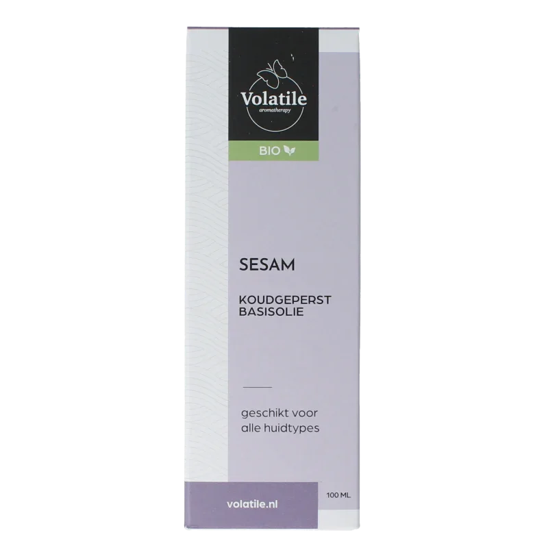 Volatile Sesam koudgeperst basisolie bio glazen fles 100 Milliliter