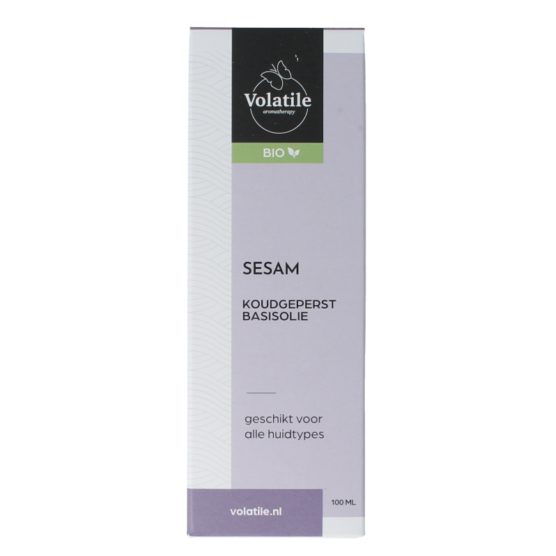 Volatile Sesam koudgeperst basisolie bio glazen fles 100 Milliliter