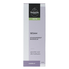 Volatile Sesam koudgeperst basisolie bio glazen fles 100.00 Milliliter