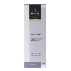 Volatile Avocado koudgeperst basisolie bio glazen fles 100.00 Milliliter