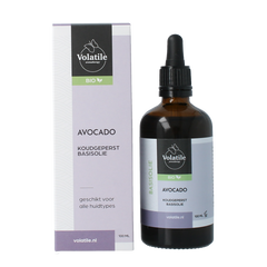 Volatile Avocado koudgeperst basisolie bio glazen fles 100 Milliliter