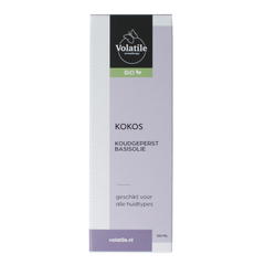 Volatile Kokos koudgeperst basisolie bio glazen fles 100 Milliliter