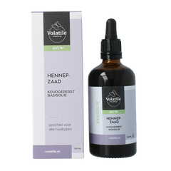 Volatile Hennepzaad koudgeperst basisolie bio glazen fles 100 Milliliter