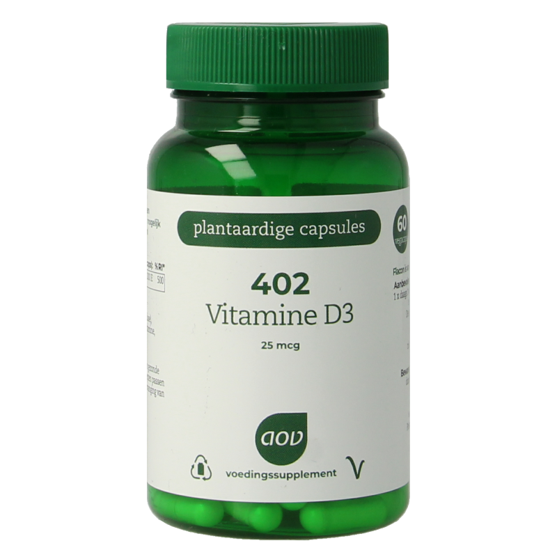 AOV 402 Vitamine D3 25mcg 60 Vegetarische capsules