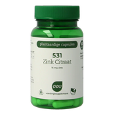 AOV 531 Zink citraat 15mg 60 Vegetarische capsules