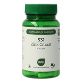 AOV 531 Zink citraat 15mg 60.00 Vegetarische capsules