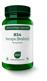 AOV 834 Bacopa (brahmi) 150mg 60 Vegetarische capsules