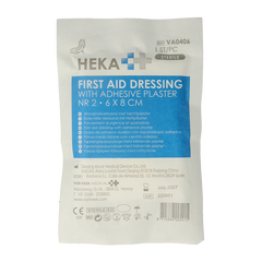 Heka Snelverband nr. 2 met hechtpleister 6 x 8 cm 1 Stuks