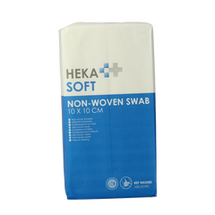 Heka Soft Non-woven kompres 10 x 10cm niet steriel 8 lagen 100 Stuks