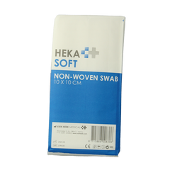 Heka Soft Non-woven kompres 10 x 10cm niet steriel 8 lagen 100.00 Stuks