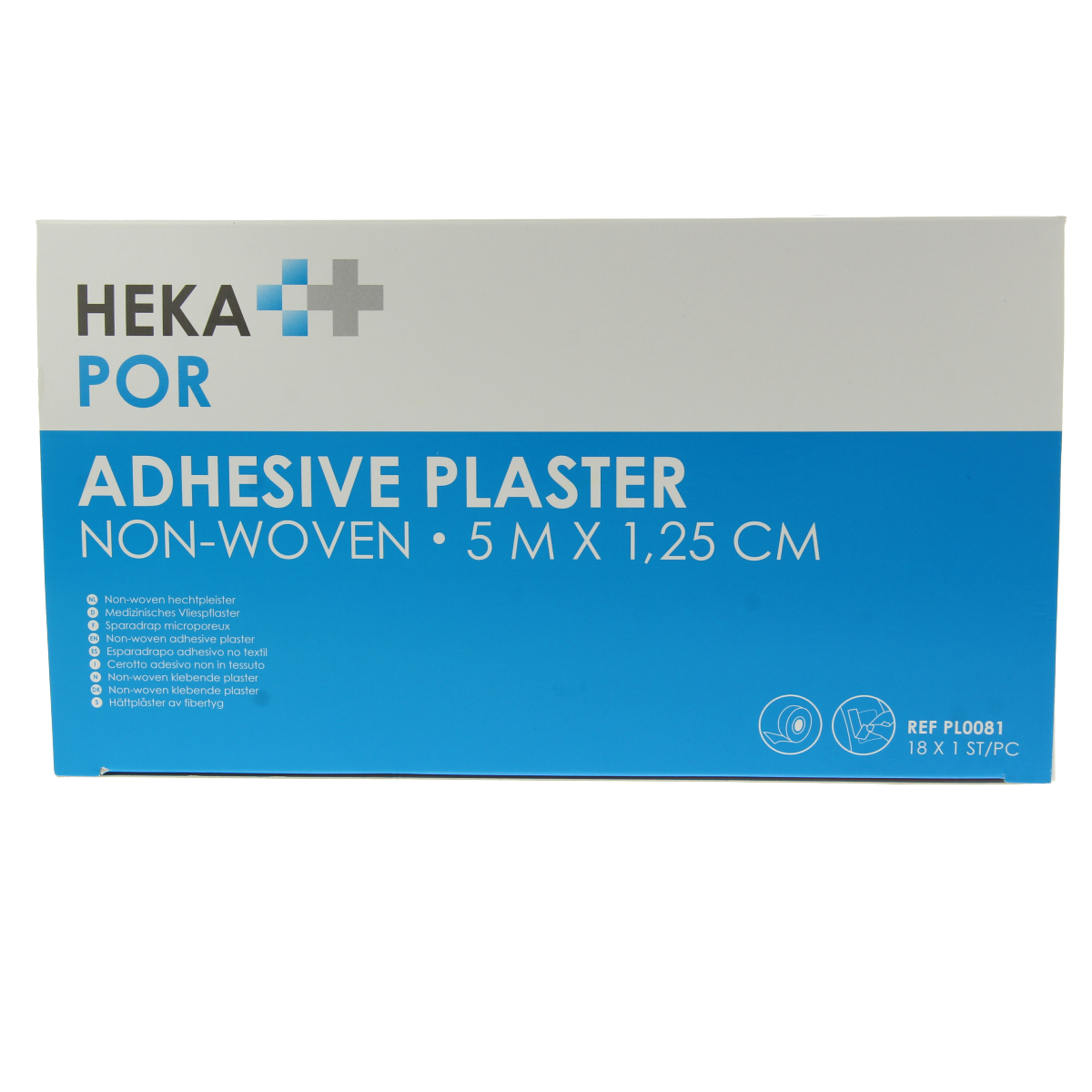 Hekapor Non-woven hechtpleister ring 5 x 1.25 18.00 Stuks