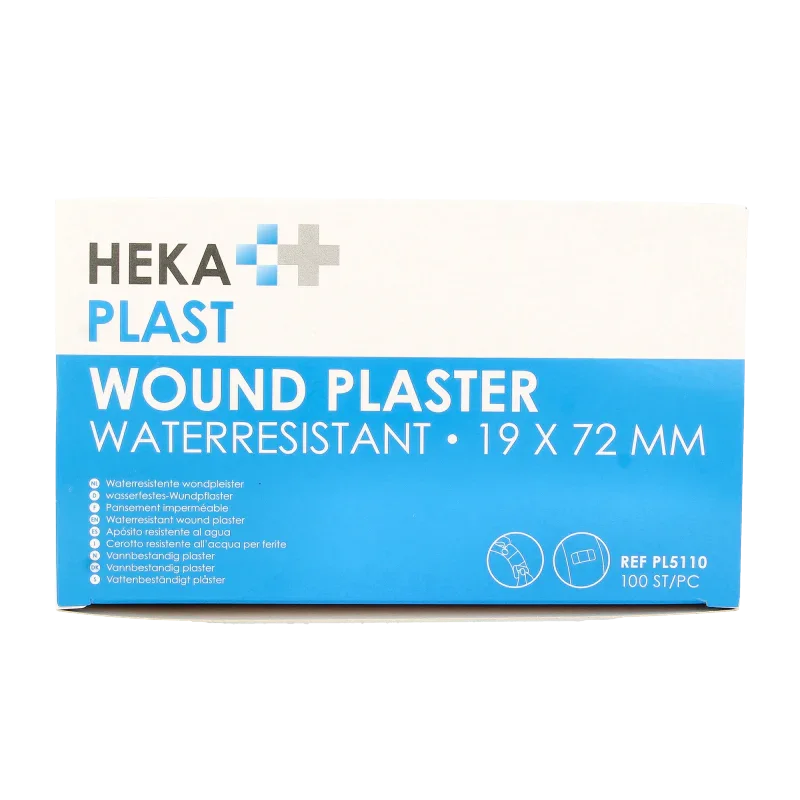 Hekaplast Pleister water resistent 19 x 72 100 Stuks