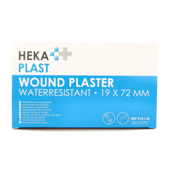 Hekaplast Pleister water resistent 19 x 72 100.00 Stuks