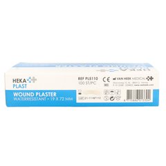 Hekaplast Pleister water resistent 19 x 72 100.00 Stuks